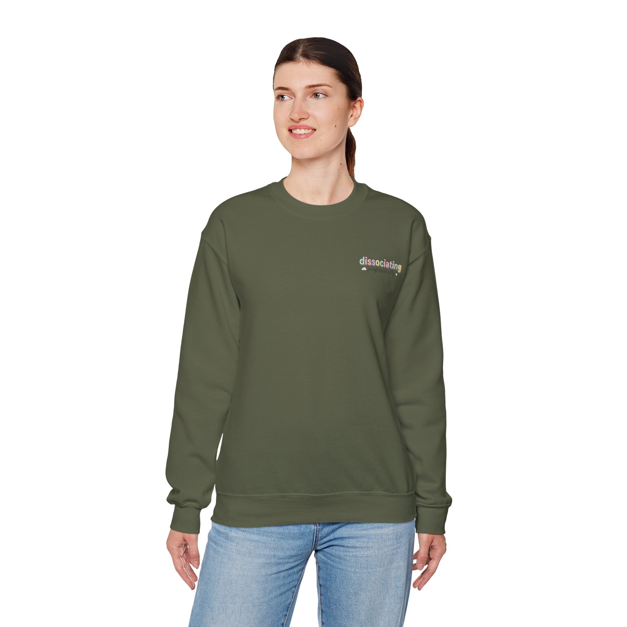 Dissociating professionally Crewneck Sweatshirt