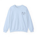 Approach with kindness Minimal Line Art Heart Hands Crewneck Sweatshirt