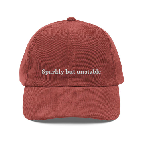 "Sparkly but unstable" corduroy hat
