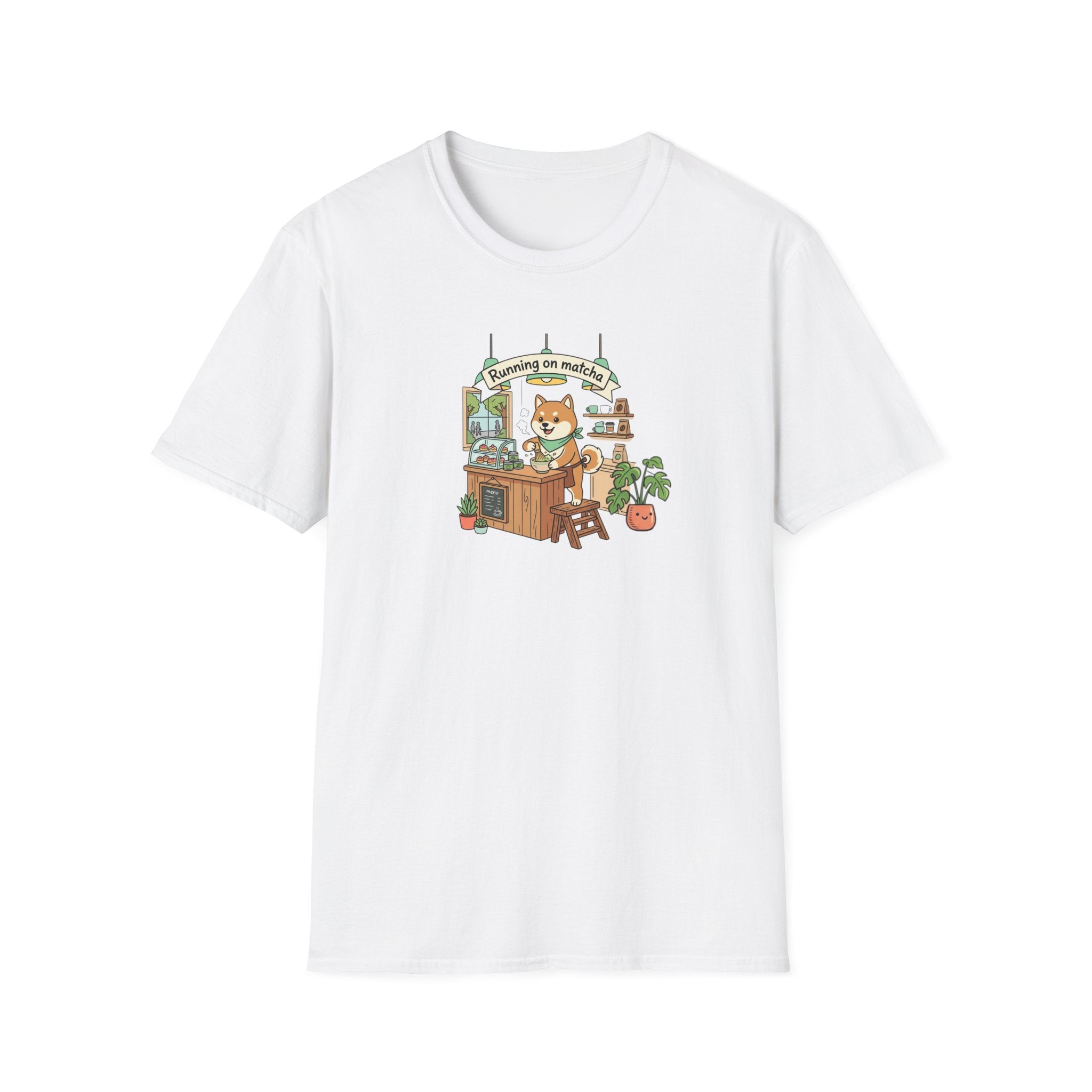 Running on matcha Unisex Softstyle T-Shirt